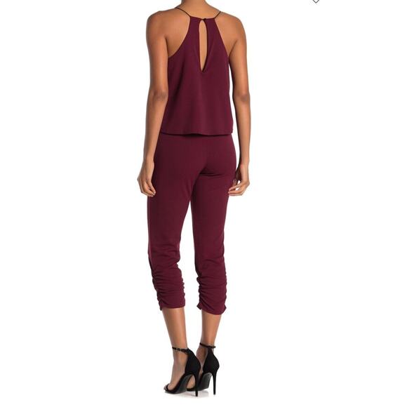 Love..Ady Women’s Jumpsuit Size 2x Burgundy Halter Sleeveless Festival Popover - Picture 2 of 4